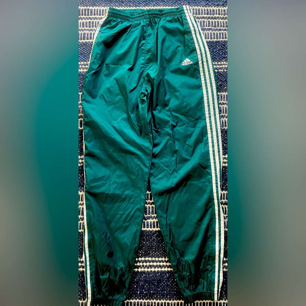 90s - Y2K Forest Green Adidas Track Pants